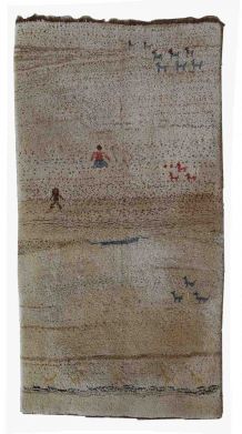 Tapis vintage Persan Gabbeh fait main, 1C453