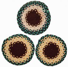 Tapis ancien Américain Braided fait main, 1C459