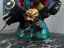 Lampe veilleuse en céramique (poisson et coquillages)