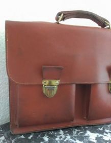 Cartable en cuir vintage 