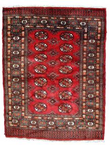 Tapis vintage Ouzbek Bukhara fait main, 1C756
