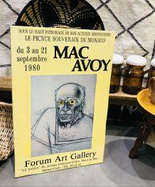 Affiche originale exposition Mac Avoy 1980