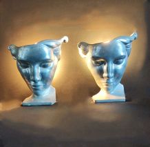 appliques murales nymphes art déco