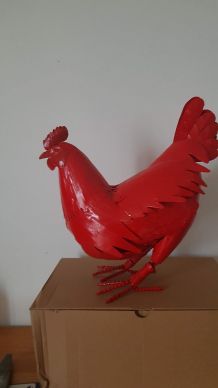 coq poule deco en fer trois model différente 20 euros pieces