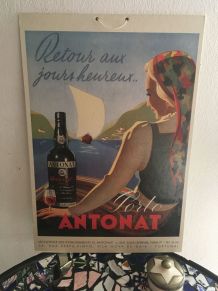Affiche cartonnée Porto Antonat années 80.