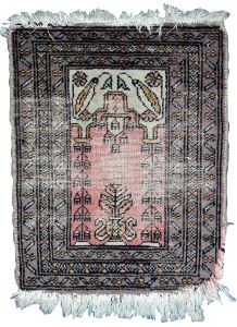 Tapis vintage Ouzbek Bukhara fait main, 1C765