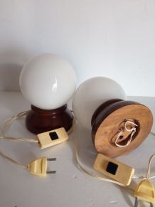 Paire de lampes de chevet vintage