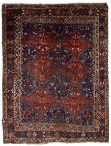 Tapis ancien Persan Khamseh fait main, 1C595