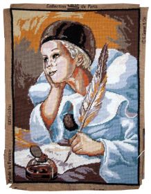 Tapis vintage Français tapisserie fait main, 1C605