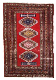 Tapis vintage Ouzbek Bukhara fait main, 1C615