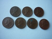 Lot 7 Anciennes pièces de monnaies Grande Bretagne