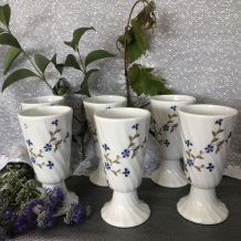 6 mazagrans porcelaine du Berry
