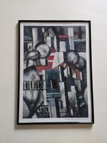 affiche encadrée "les toits de Paris"