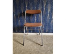 chaises pliantes vintage assise et dossier en tissu imprimé