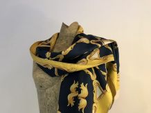 Rare foulard écharpe Hermès couronnes,Couronnes Hermès scarf