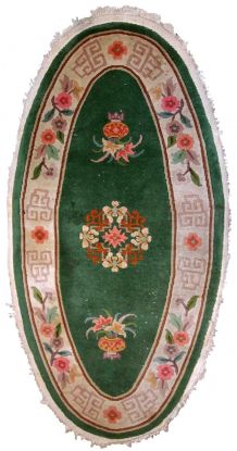 Tapis ancien Chinois Art Deco fait main, 1C619