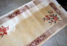 Tapis vintage Chinois Art Deco fait main, 1C622