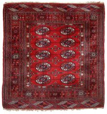 Tapis vintage Turkmène Tekke fait main, 1C631