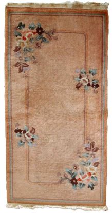 Tapis vintage Chinois Art Deco fait main, 1C649
