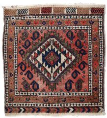 Tapis vintage Persan Kurdish fait main, 1C654