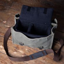 Ancienne besace militaire-Sac photo.