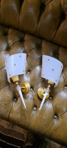 Paire d'appliques murales  style guariche circa. Retro 1950 