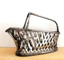 Serviteur à vin en métal argenté 