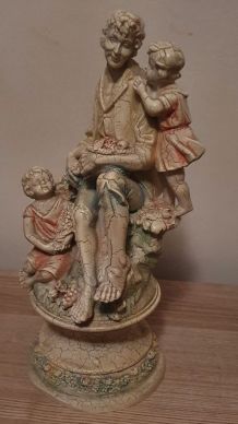 Statue père et enfants