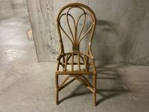 Chaise en rotin « peacock » années 60