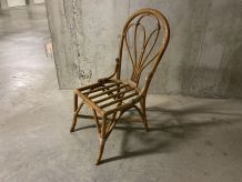 Chaise en rotin « peacock » années 60