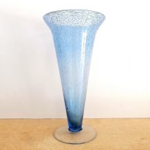 Grand vase verre bullé Biot 