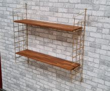 Etagere vintage scandinave 1960 a 70  bois exotique massif e