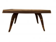 Table à manger Vintage en bois, extensible avec 2 rallonges