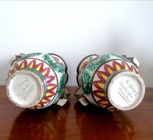 Paire de vases céramique Cerart Monaco 1960