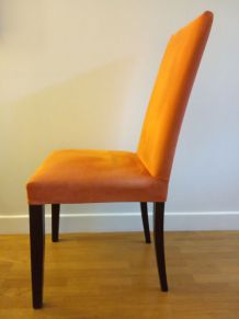 Chaises Cinna alcantara orange lot de 4