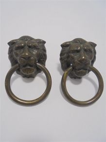 Poignées de meuble têtes de lion
