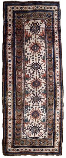 Tapis ancien Caucasien Kazak fait main, 1B887