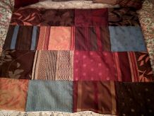 Plaid en tissu patchwork fait main