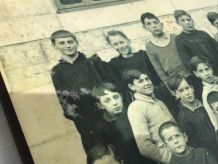 Photo d’école années 30/40 sur bois