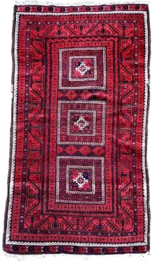 Tapis ancien Afghan Baluch fait main, 1P48