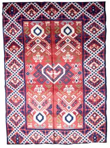 Tapis ancien Espagnol Savonnerie fait main, 1P55