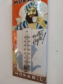 Thermomètre publicitaire café mokaril