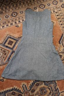 robe chemise laine verte T32-35 année 60-70