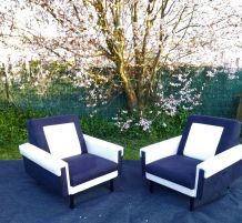 Paire de fauteuils 70's 