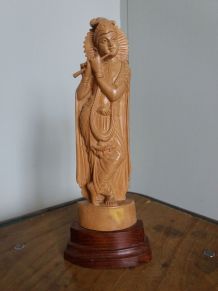 Statuette figurine indienne déesse Shiva en bois