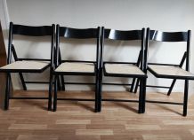 chaises pliantes avec cannage