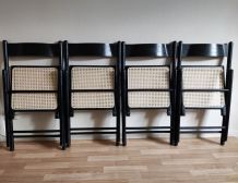 chaises pliantes avec cannage