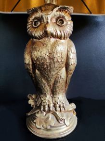 lampe hibou en laiton