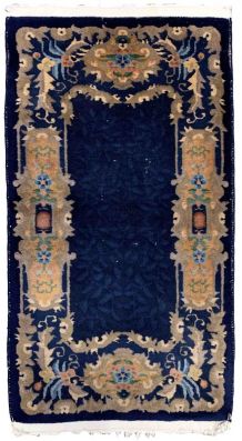 Tapis ancien Chinois Art Deco fait main, 1B902