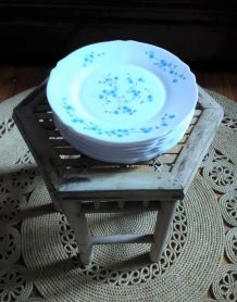 Lot de 12 assiettes plates veronica myosotis (Arcopal)